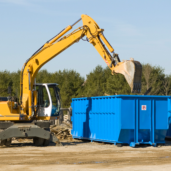 can i choose the location where the residential dumpster will be placed in Hooker